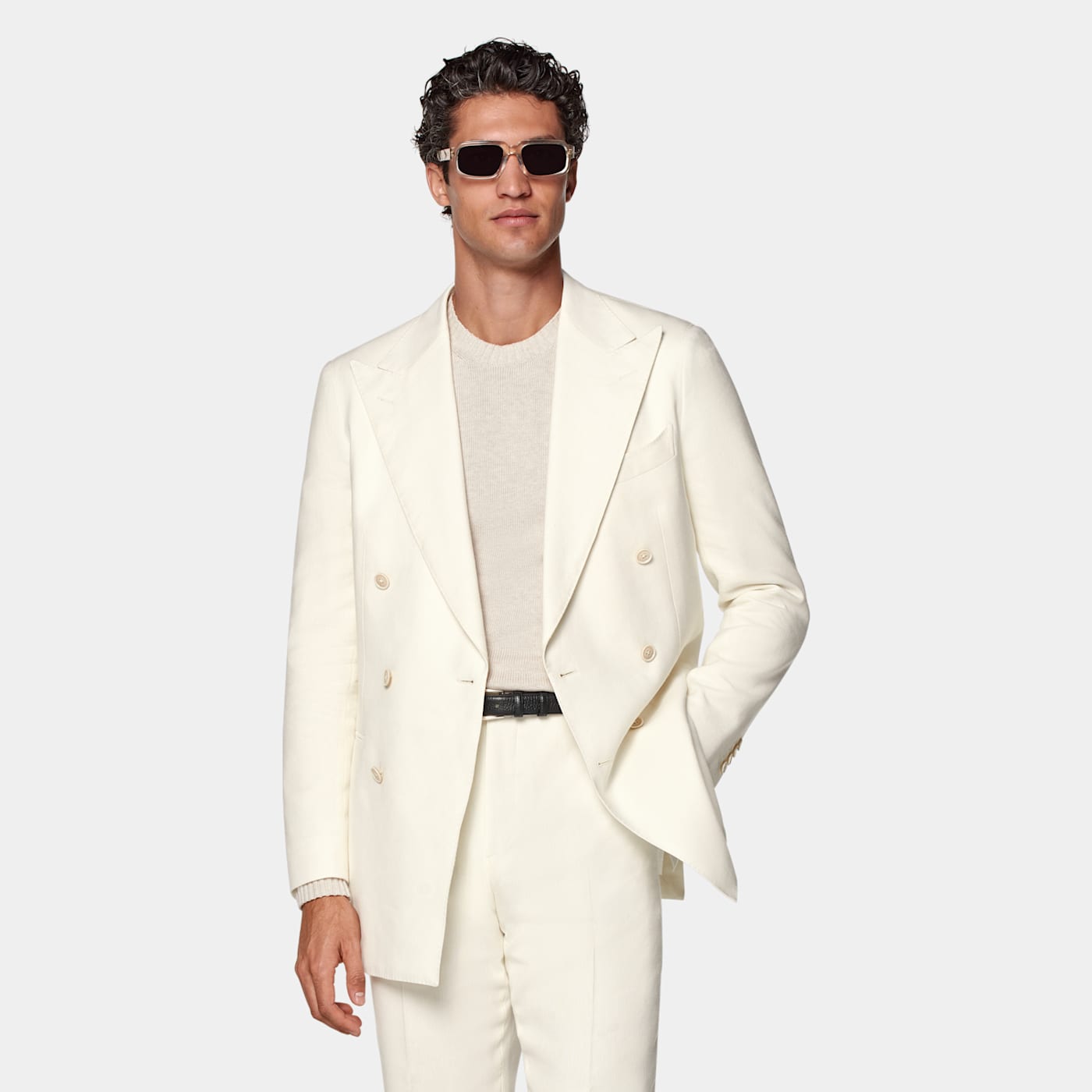 Suitsupply Off-white Tailored Fit Havana Suit