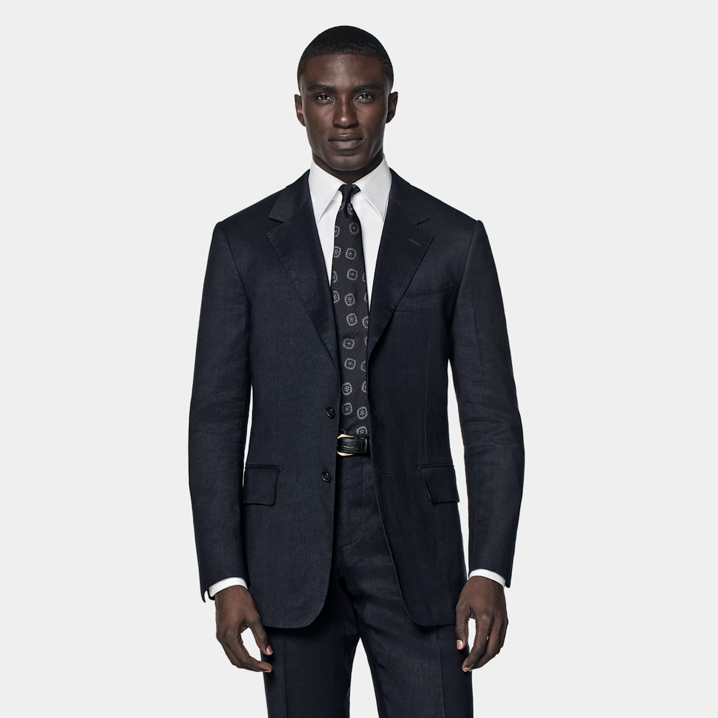 Suitsupply Navy Tailored Fit Milano Suit In Black