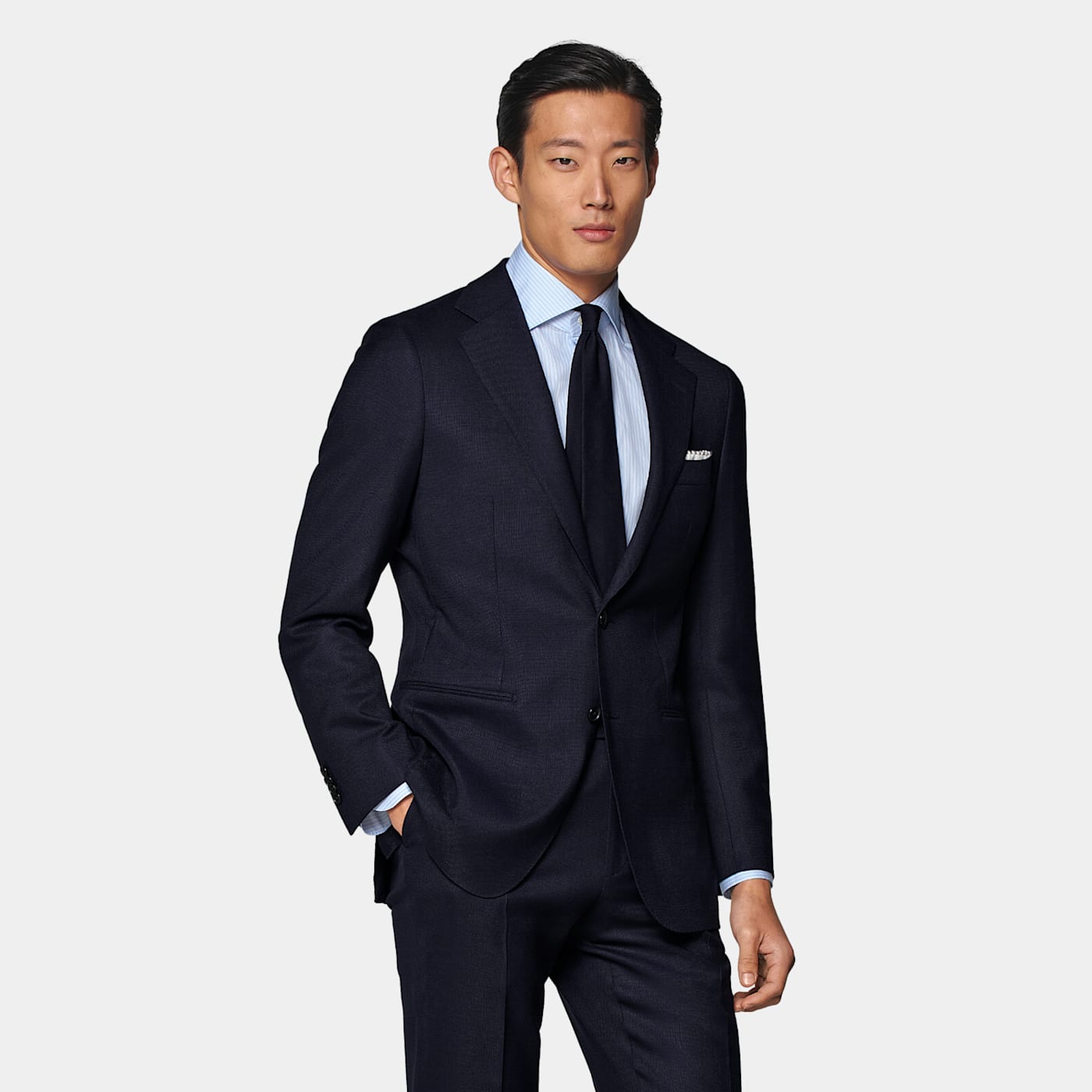 Suitsupply Navy Perennial Tailored Fit Havana Suit In Black