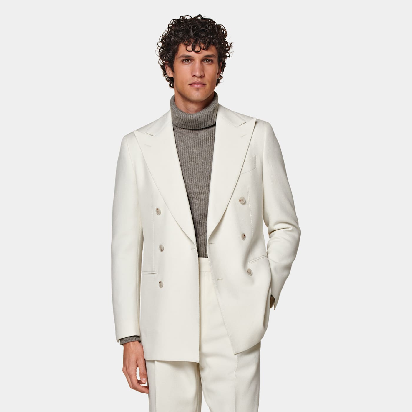 Shop Suitsupply Off-white Tailored Fit Havana Suit