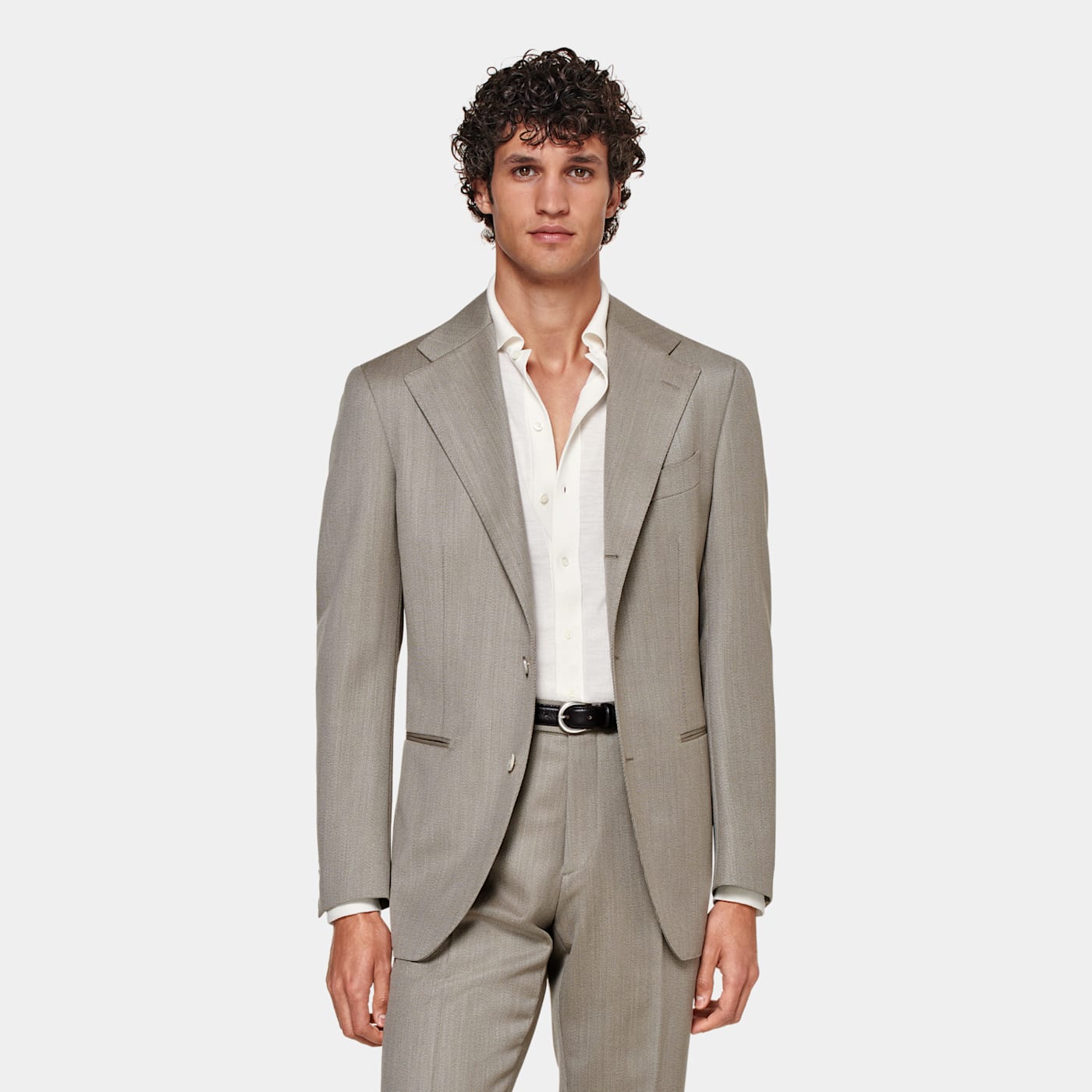 Suitsupply Mid Brown Roma Suit In Gray