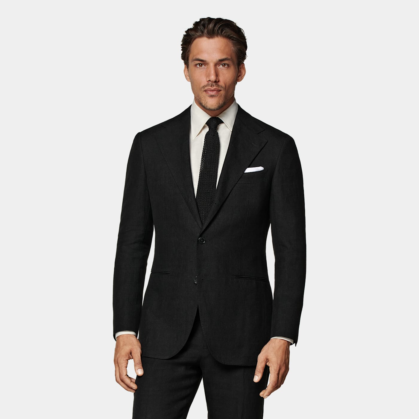 Suitsupply Black Relaxed Fit Roma Suit