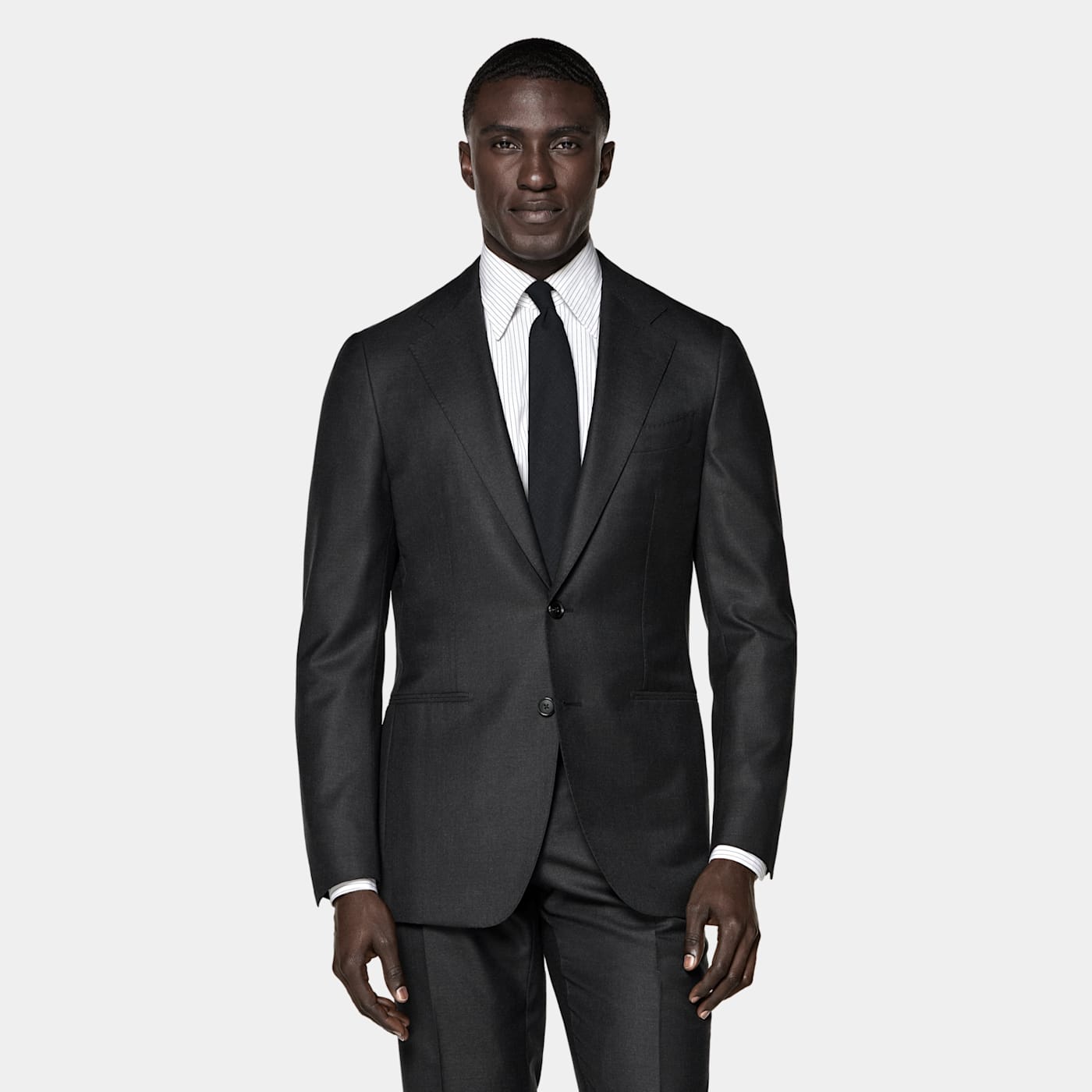 Suitsupply Dark Grey Tailored Fit Havana Suit