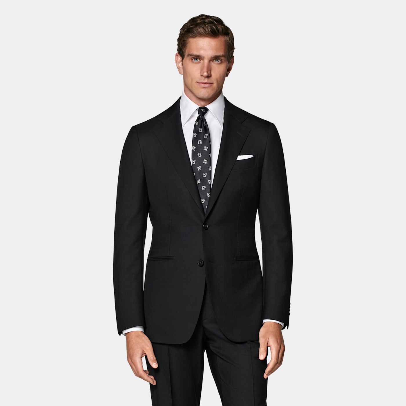 Suitsupply Black Perennial Tailored Fit Havana Suit