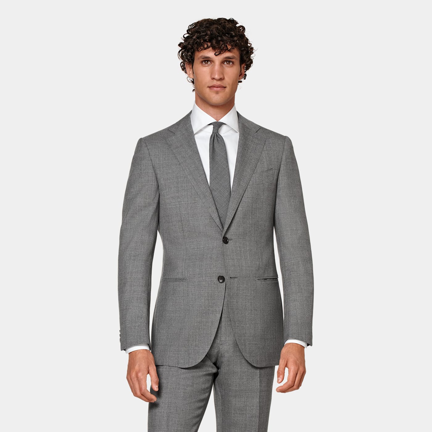 Suitsupply Mid Grey Perennial Lazio Suit In Gray