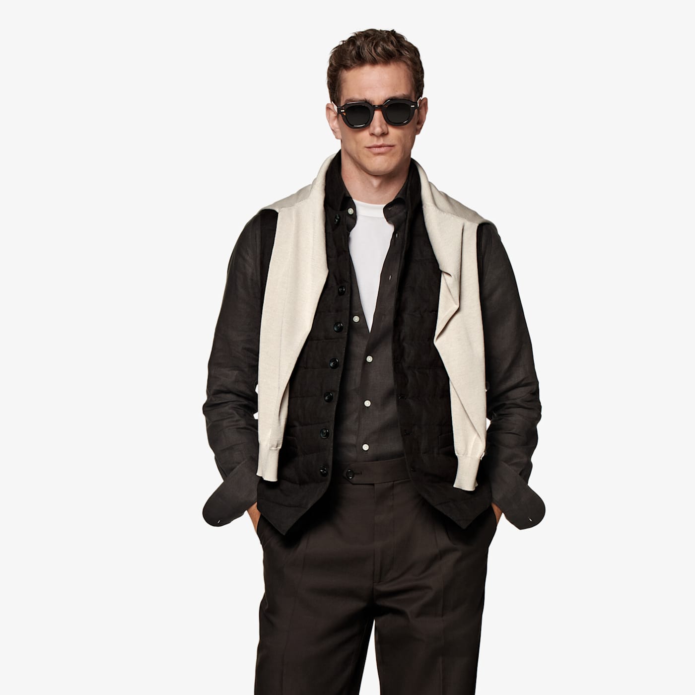 Suitsupply Dark Brown Down Vest