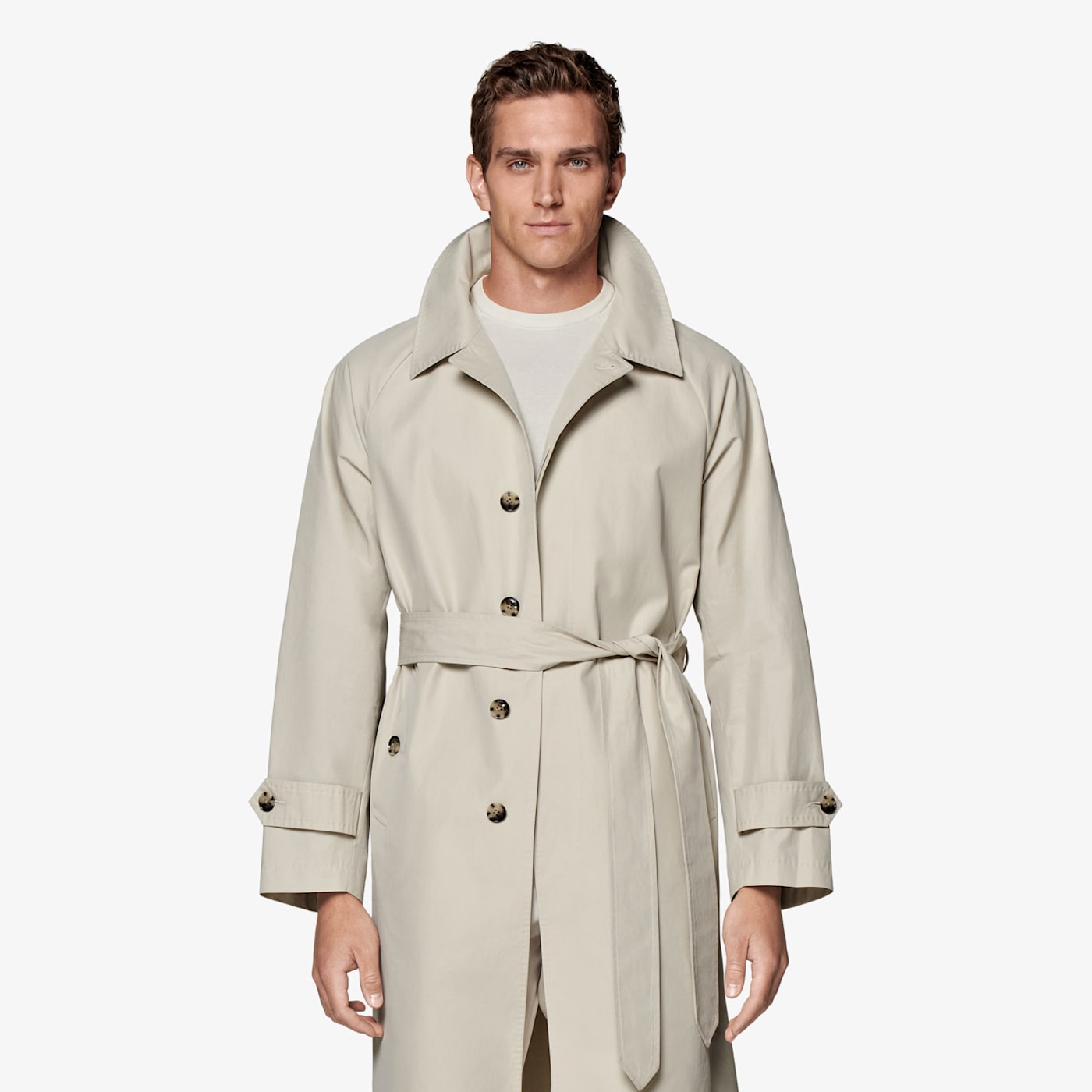 Suitsupply Sand Belted Trench Coat