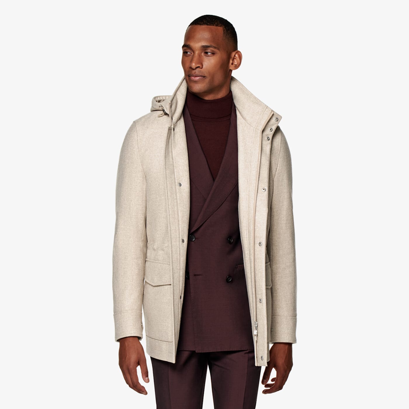 SUITSUPPLY LIGHT BROWN PADDED PARKA