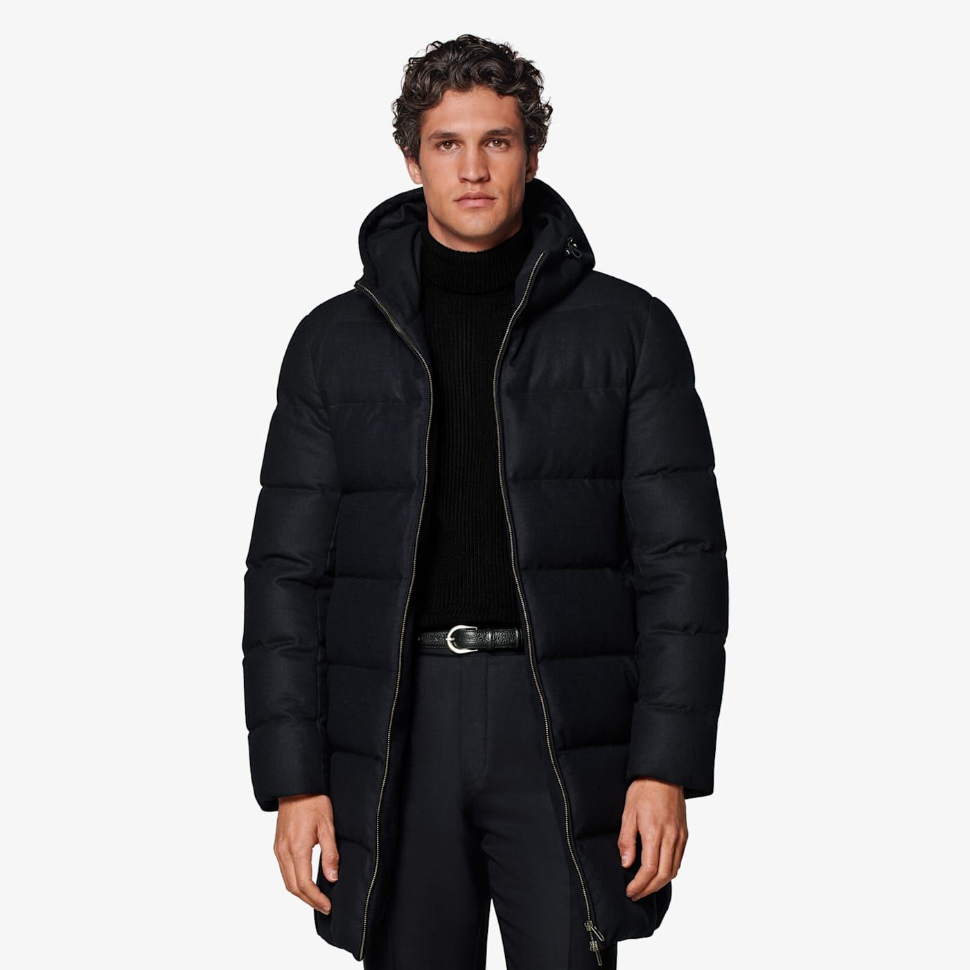 Suitsupply Navy Long Down Jacket