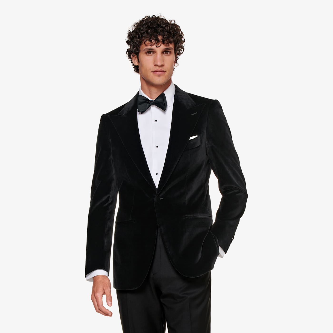 SUITSUPPLY SUITSUPPLY BLACK TAILORED FIT LAZIO DINNER JACKET