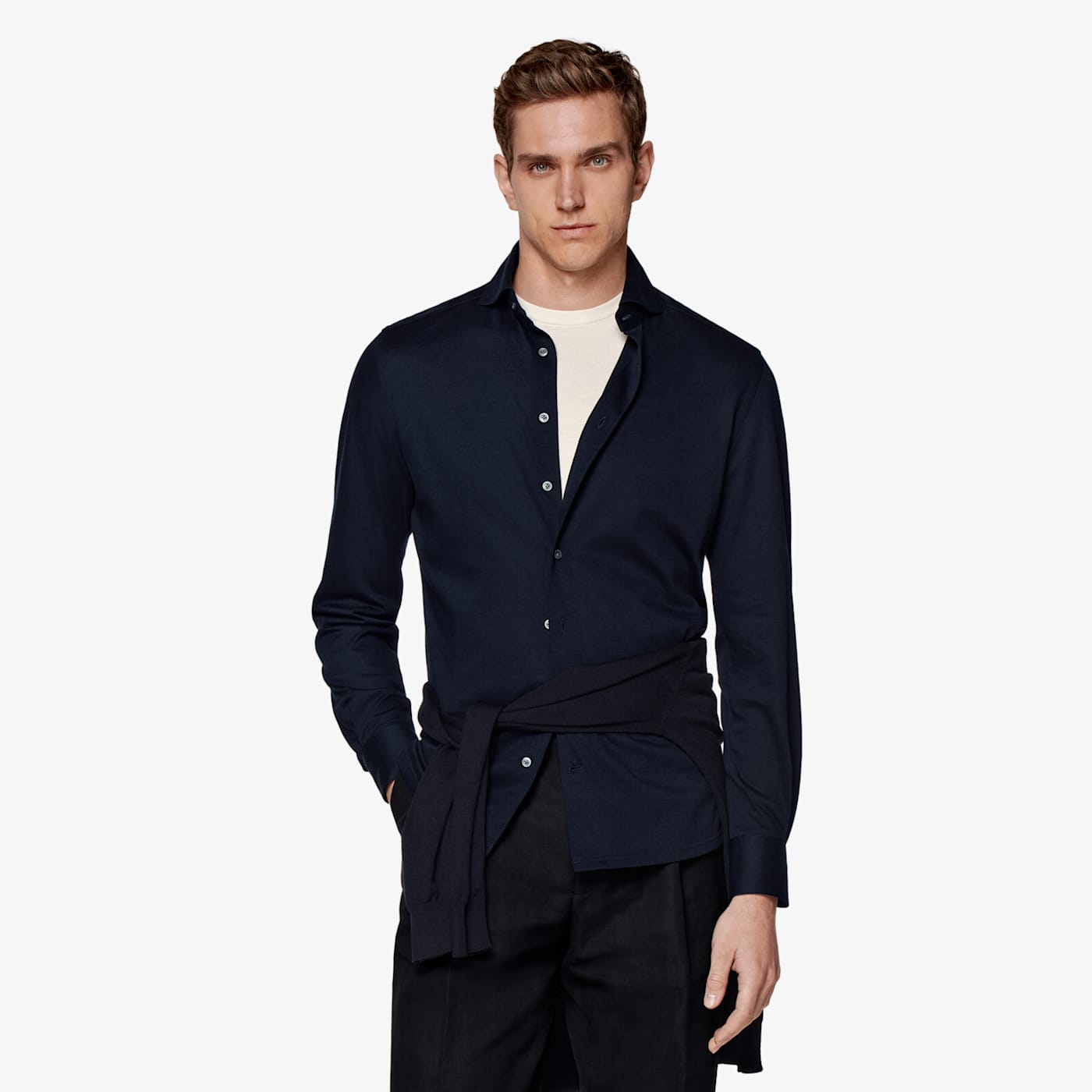 Suitsupply Navy Extra Slim Fit Shirt
