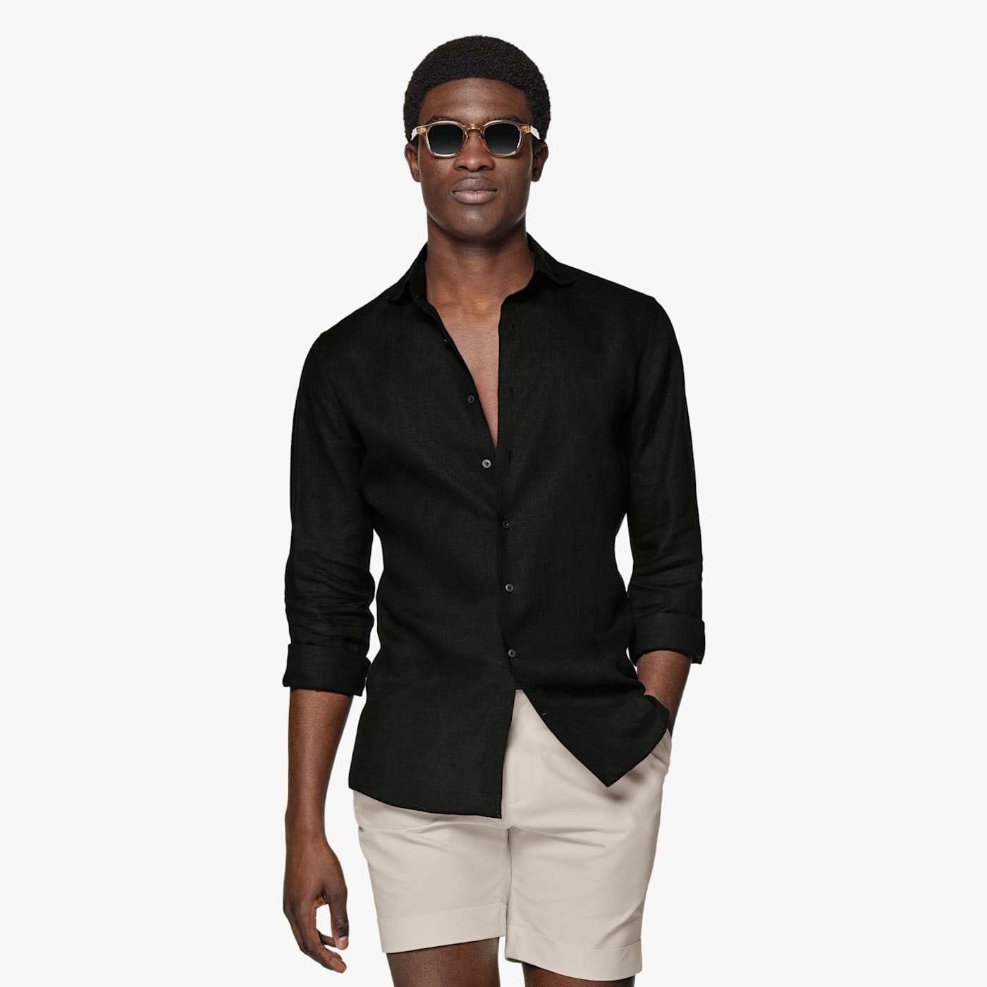 Suitsupply Black Slim Fit Shirt