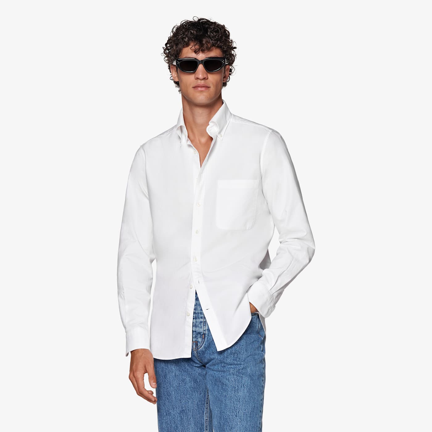 Suitsupply White Oxford Slim Fit Shirt