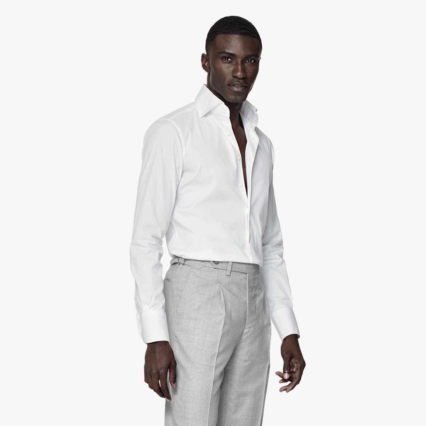 Suitsupply White Poplin Extra Slim Fit Shirt