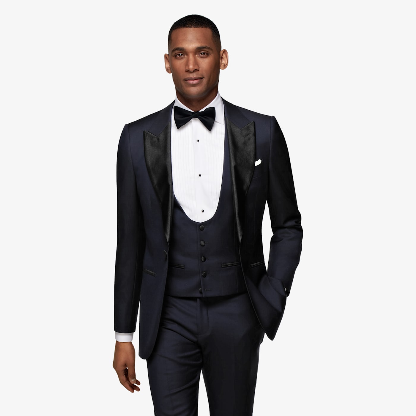 Suitsupply Navy Tuxedo Waistcoat