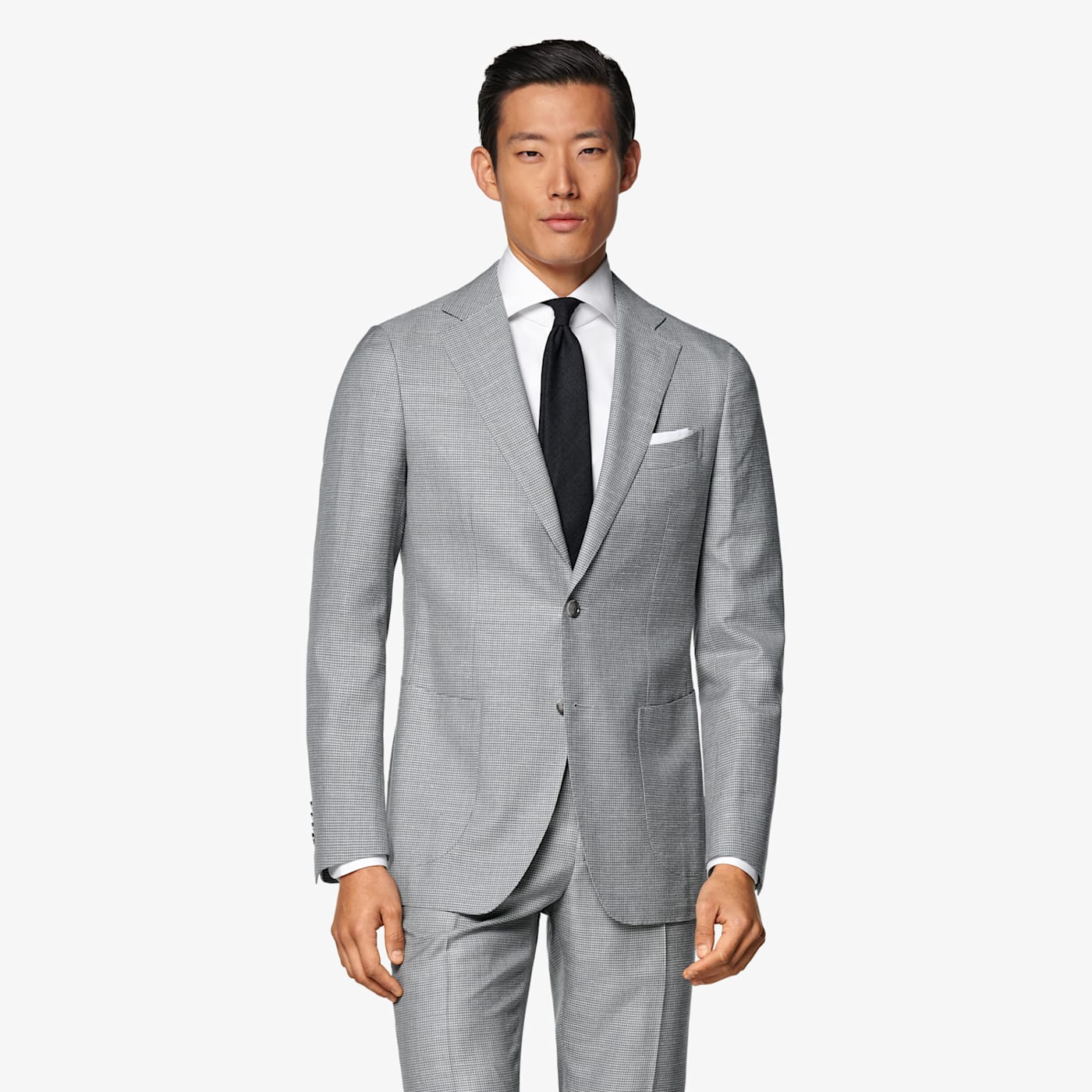 Suitsupply Light Grey Three-piece Tailored Fit Havana Suit