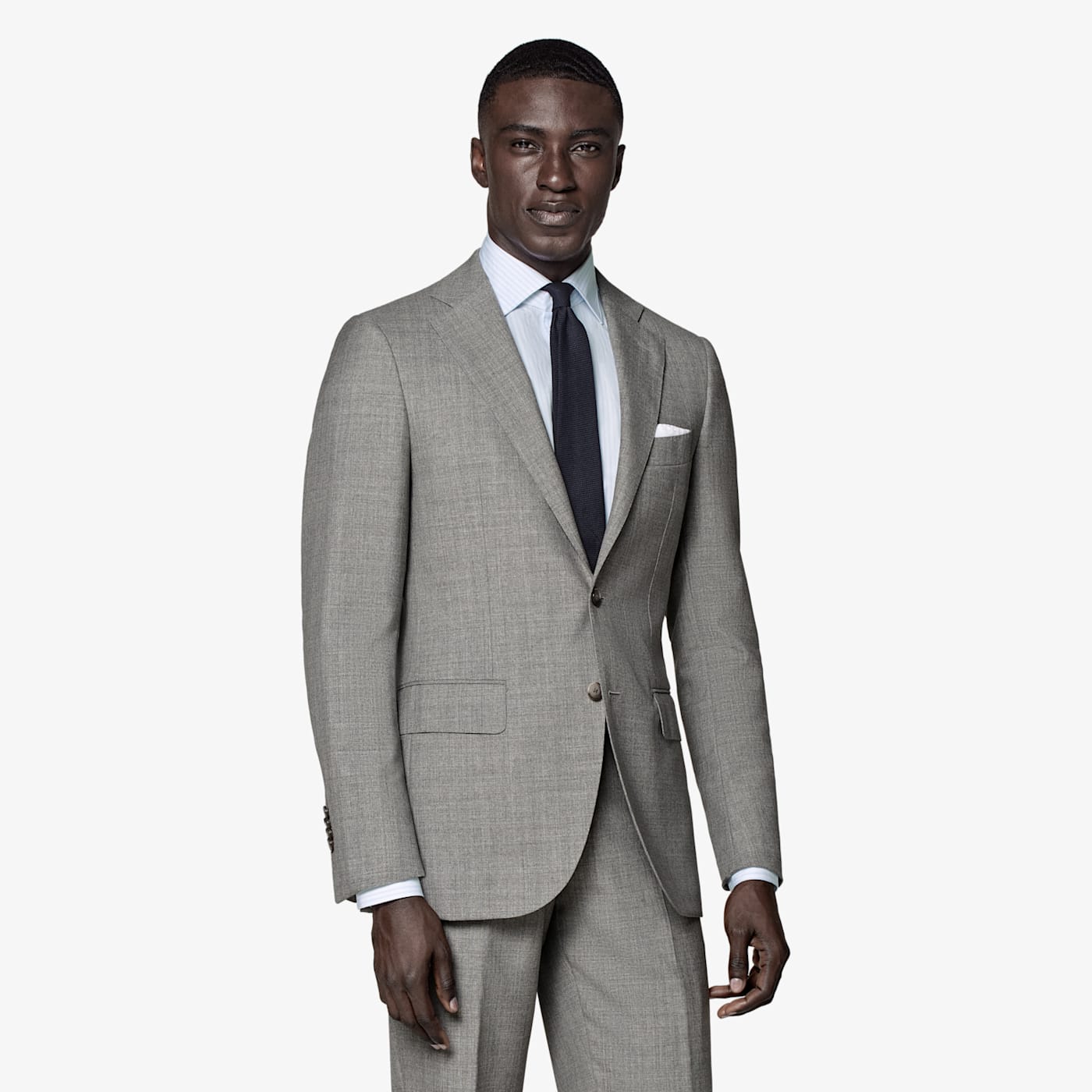 Suitsupply Light Grey Perennial Lazio Suit In Gray