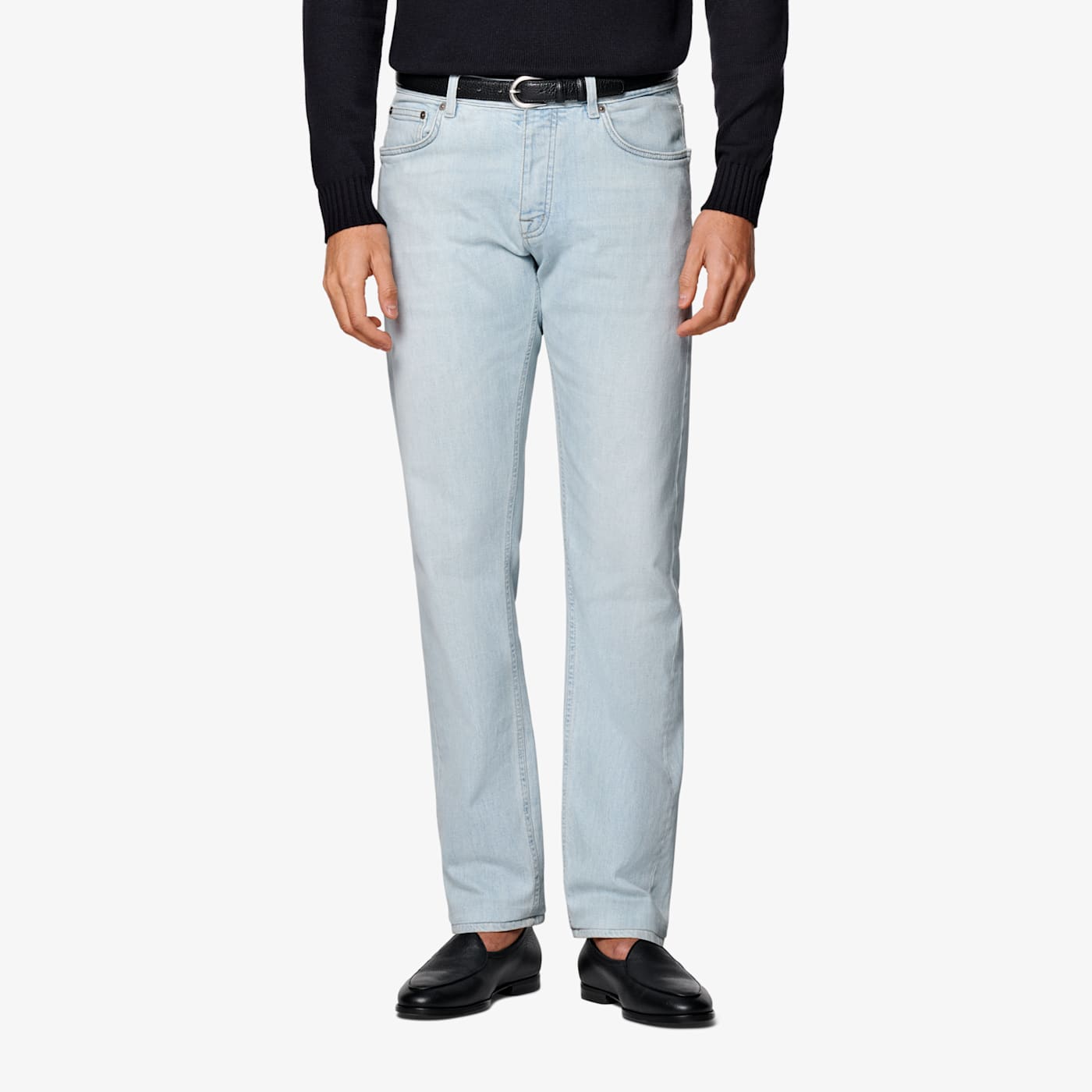 Suitsupply Light Blue Slim Leg Tapered Jeans