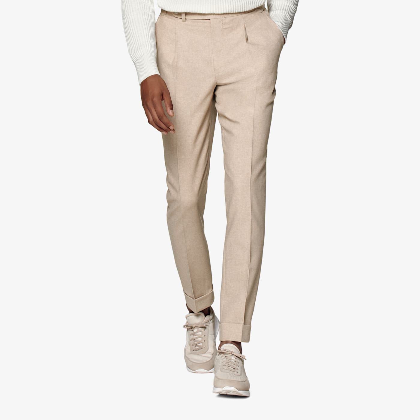 Suitsupply Sand Slim Leg Tapered Vigo Pants
