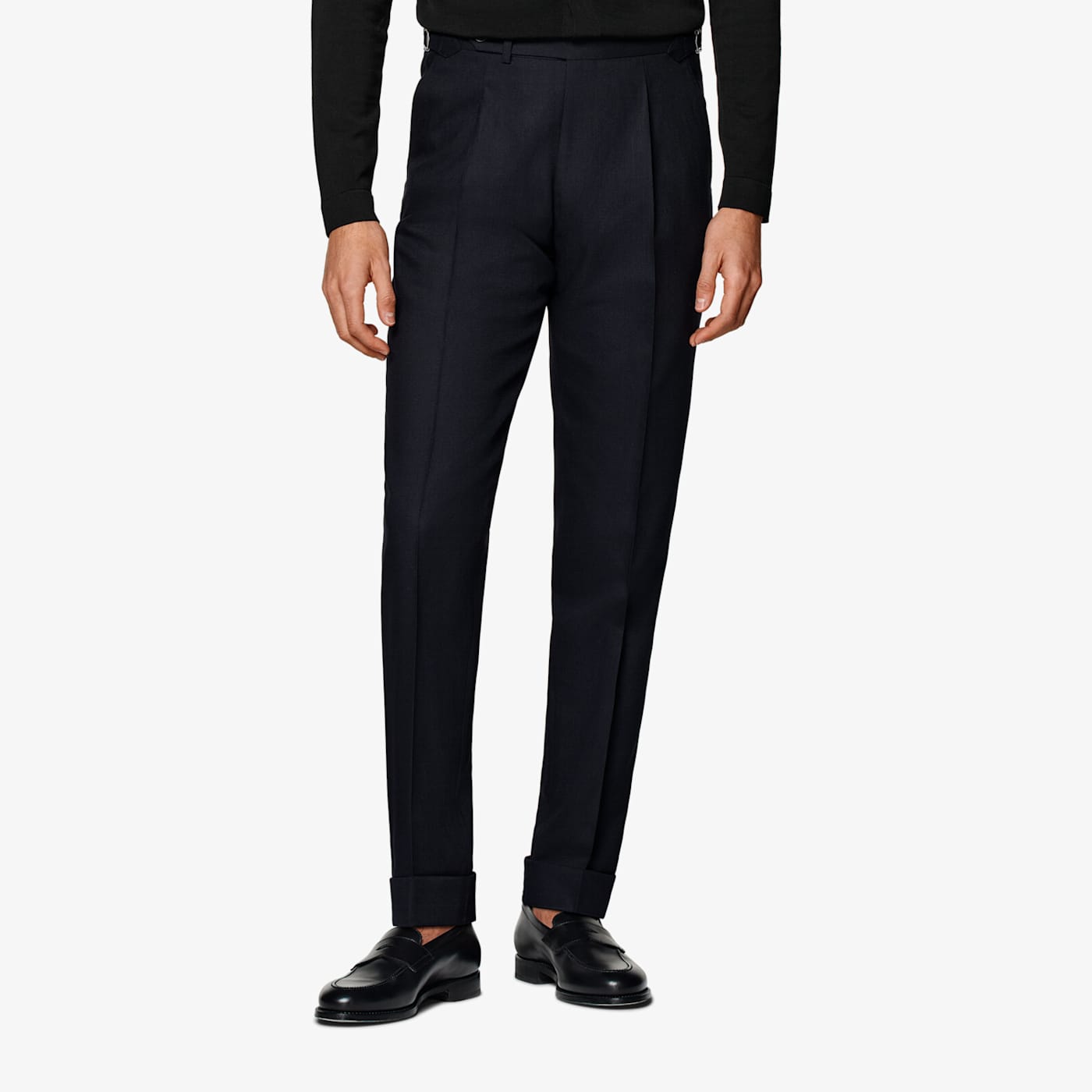 Suitsupply Navy Slim Leg Tapered Pants