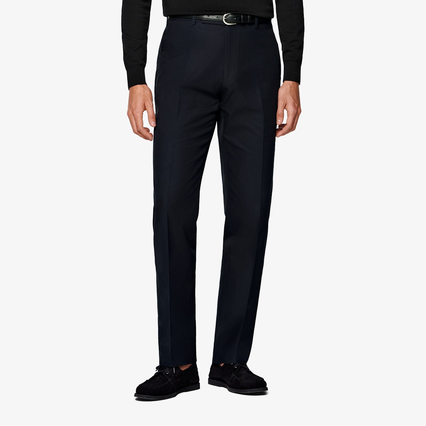 Suitsupply Navy Milano Trousers In Black