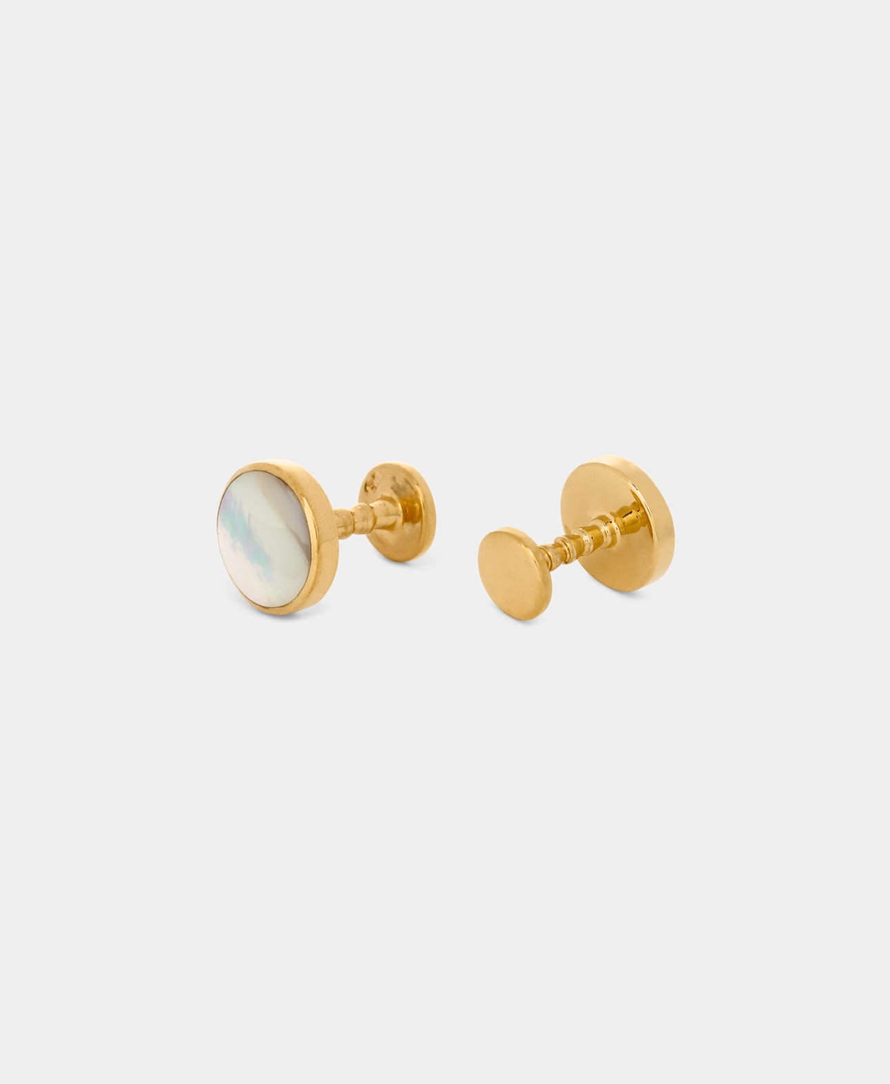 Gold Round Cufflinks