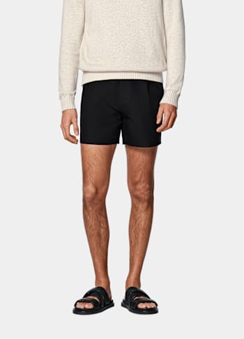 Black Straight Leg Shorts