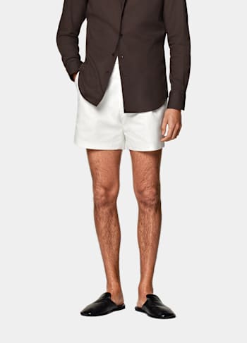 Off-White Straight Leg Shorts