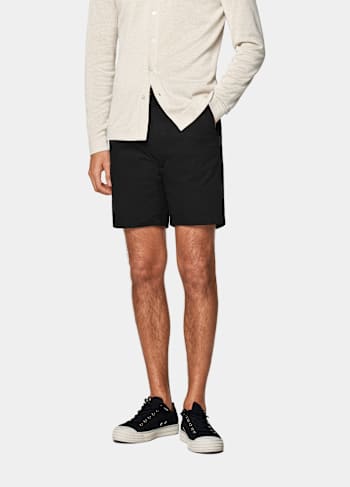 Black Slim Leg Shorts