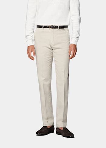 Sand Slim Leg Straight Chinos