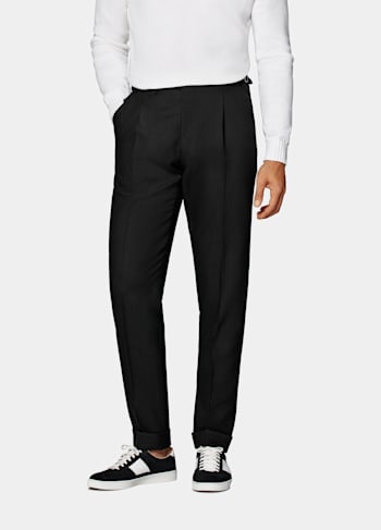 Pantalones Vigo negros plisados