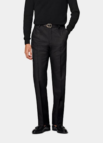 Black Straight Leg Suit Trousers