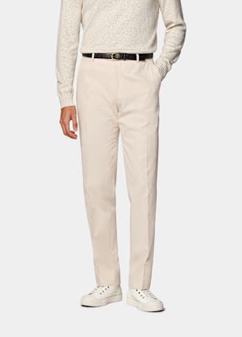 Sand Straight Leg Trousers