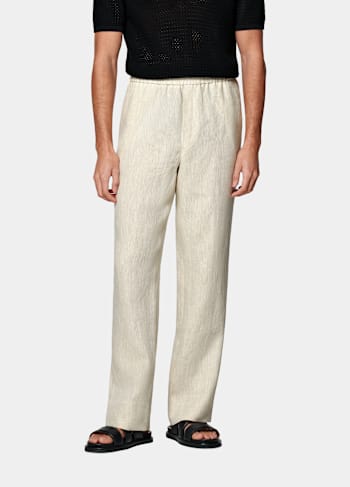 Pantalones arena Wide Leg Straight