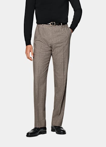 Taupe Straight Leg Pants