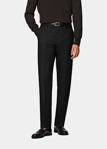 Black Straight Leg Trousers