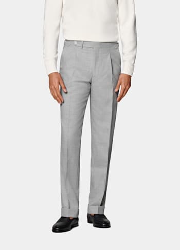 Pantalon Slim Leg Tapered gris clair