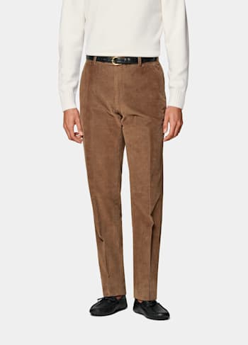 Pantalon Straight Leg marron moyen