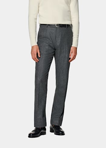 Mid Grey Belted Milano Pants