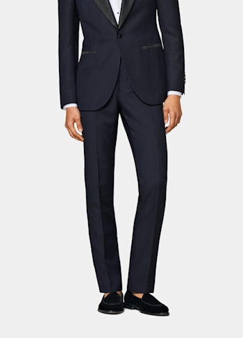 Smokinghose navy Slim Leg straight