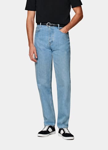 Jeans Charles azzurri con cinque tasche