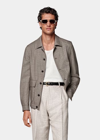 Taupe Bomber Jacket