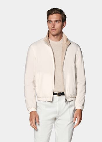 Bomber réversible blanc cassé