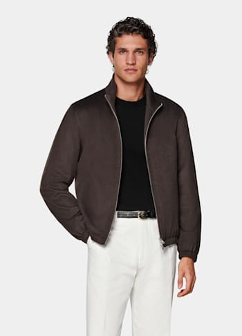 Bomber marron foncé