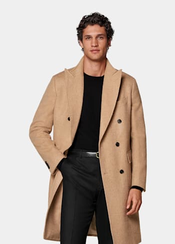 Mid Brown Belted Overcoat