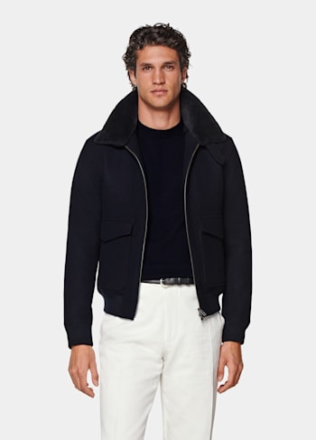 Navy Bomber Jacket