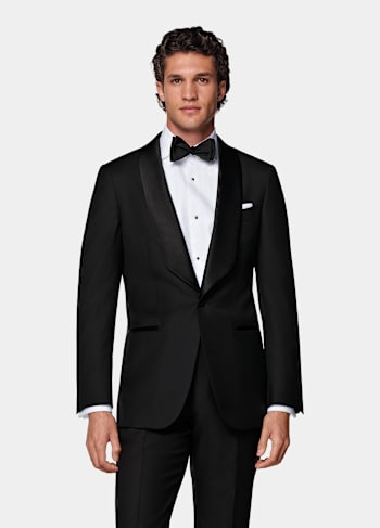 Black Tailored Fit Havana Dinner Jacket