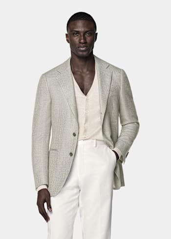 Mid Green Tailored Fit Havana Blazer