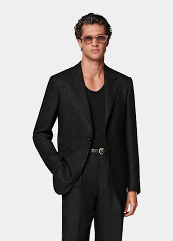 Black Tailored Fit Milano Blazer