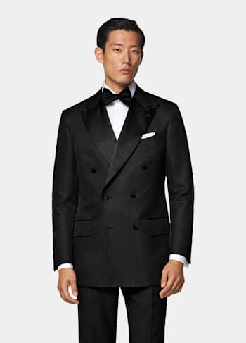 Black Tailored Fit Milano Dinner Jacket